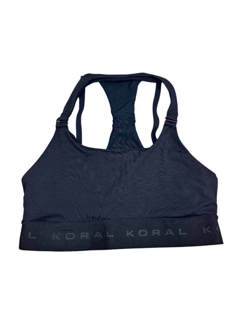 Koral Downbeat Black Nursing Sports Bra Size Medium Racerback Adjustable Straps